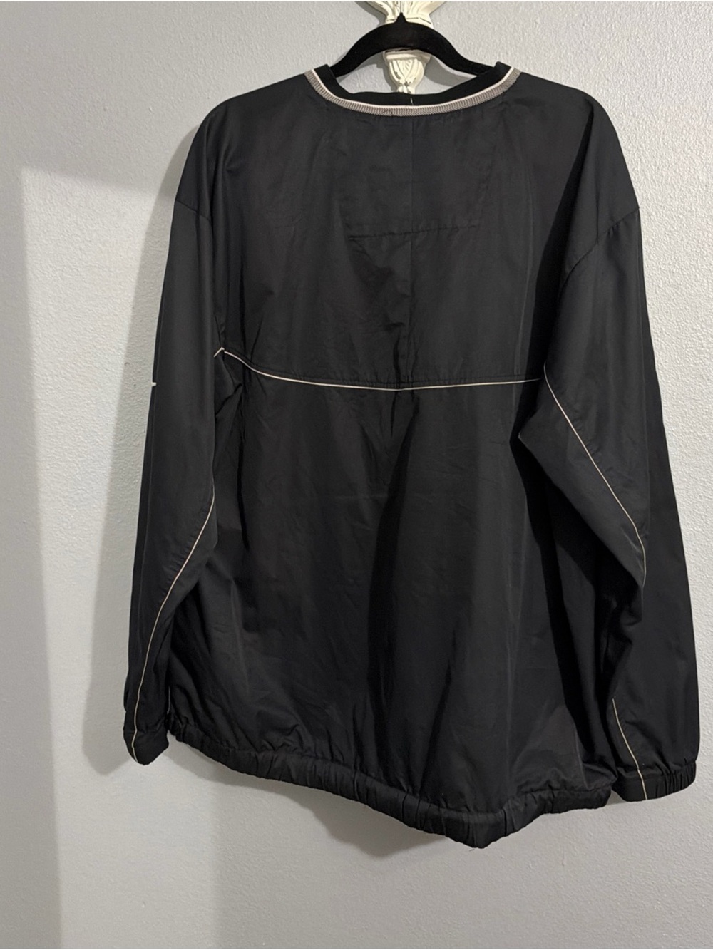 Nike Golf Black V Neck Size XL Windbreaker Jacket Pullover Large Rain Jacket - Picture 5 of 11